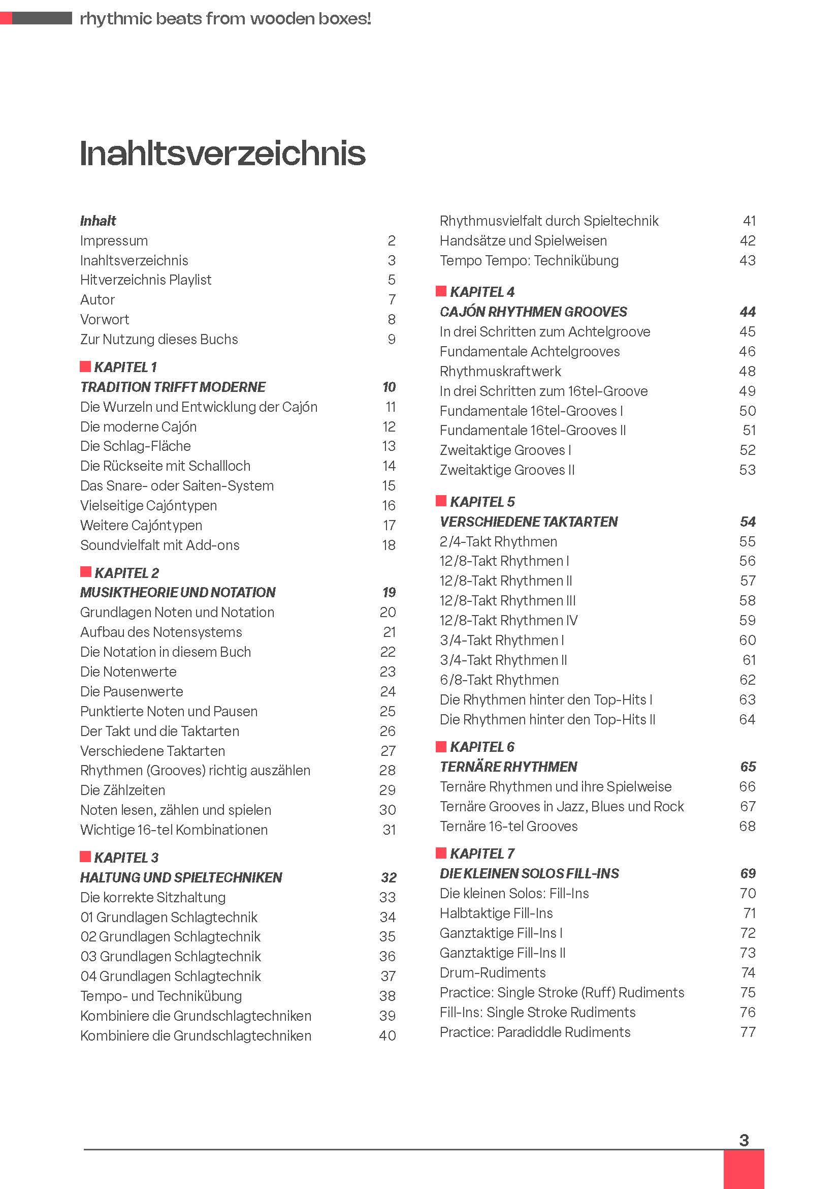 Buchseite 2 — Inhaltsverzeichnis