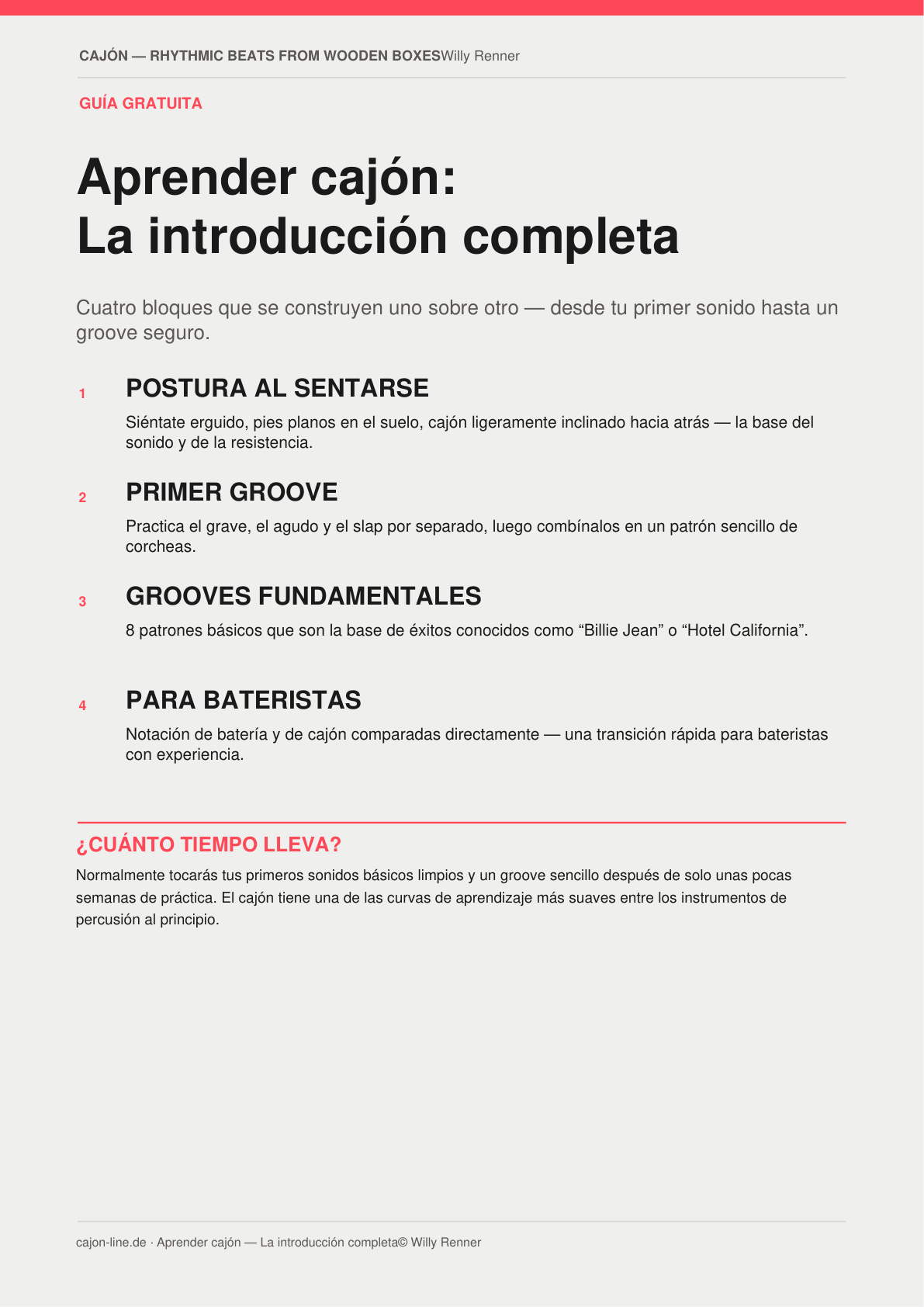 Vista previa: Aprender cajón – la introducción completa