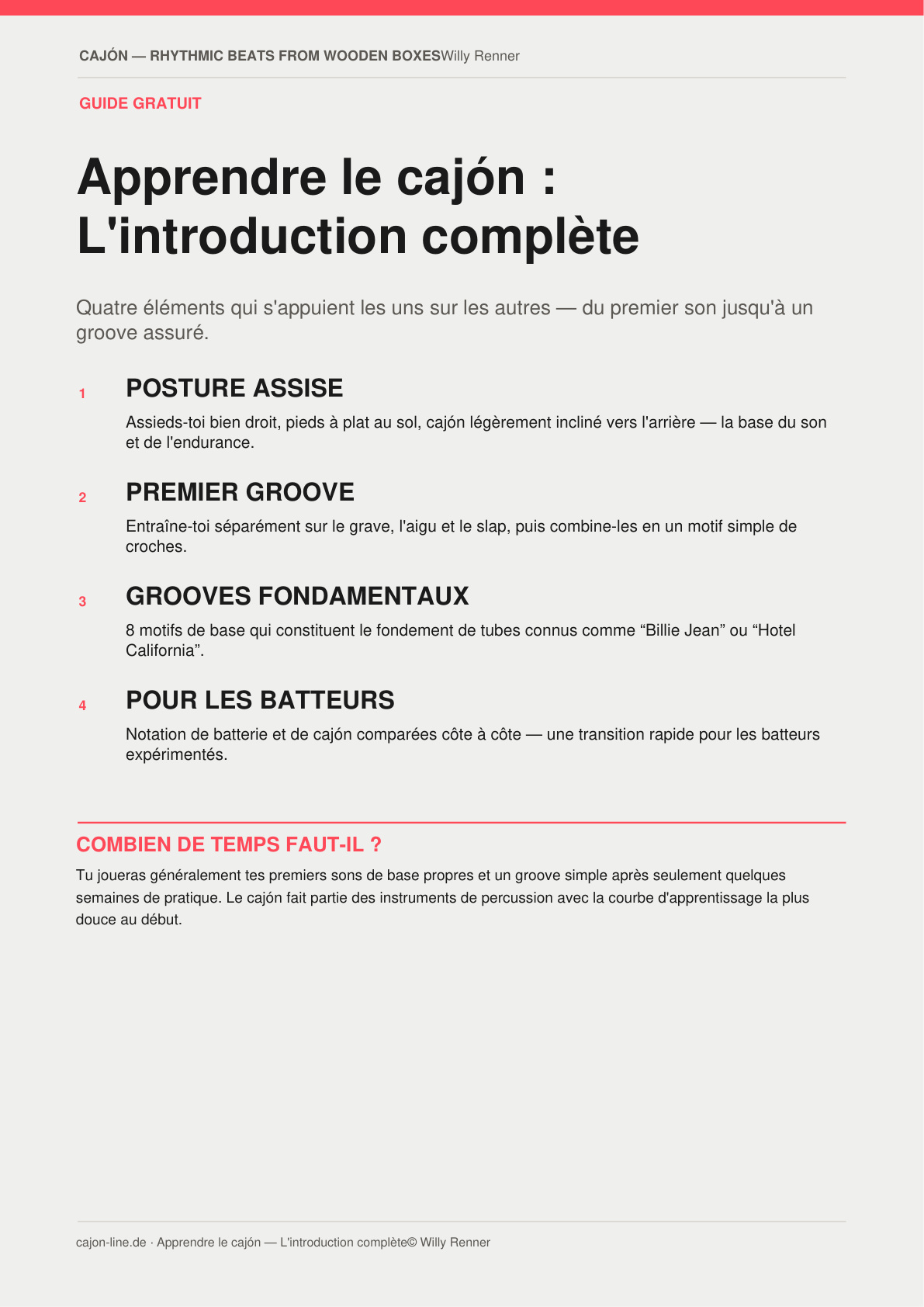 Aperçu : Apprendre le cajón – l'introduction complète