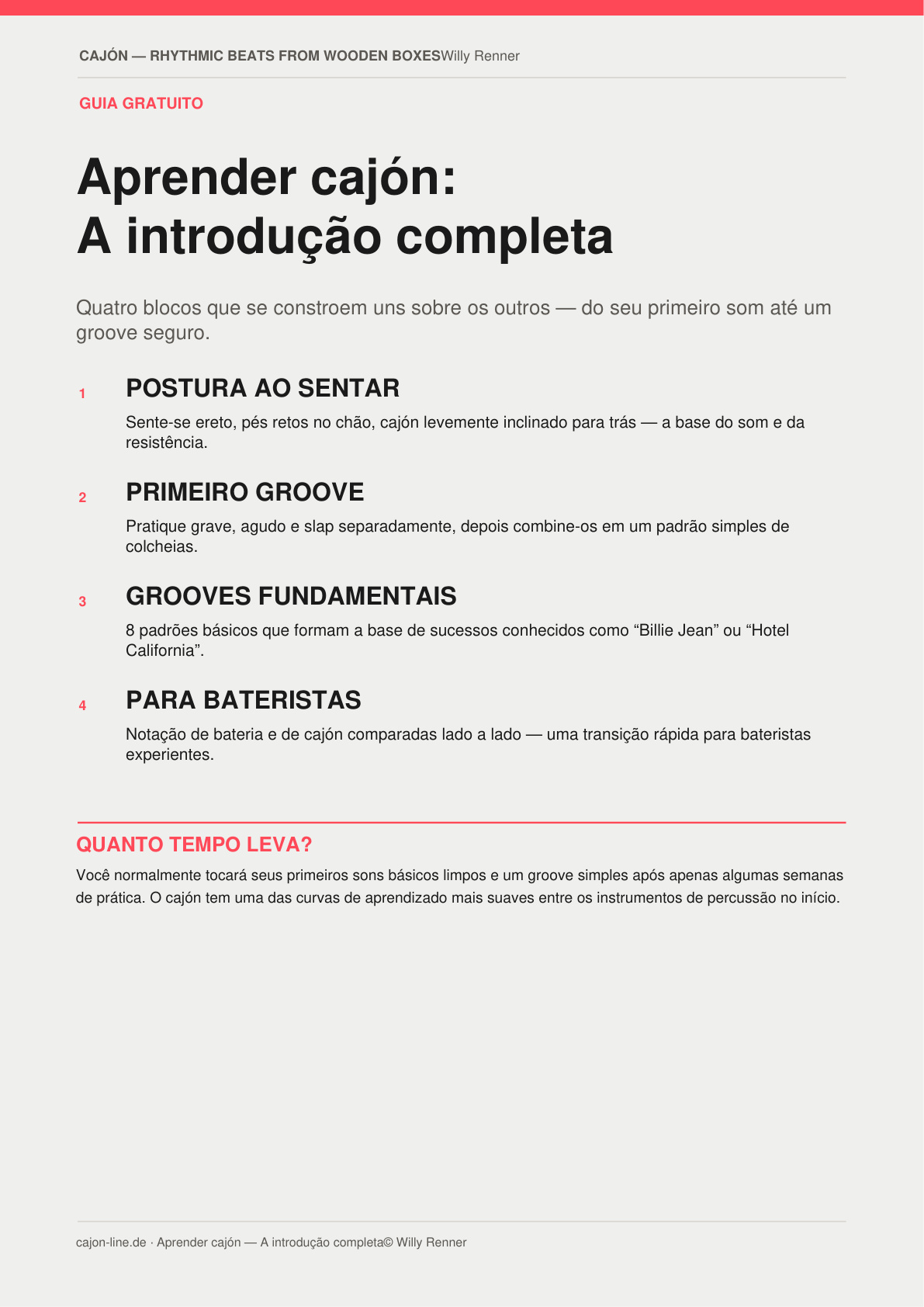 Pré-visualização: Aprender cajón – a introdução completa